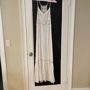 Anthropologie white maxi